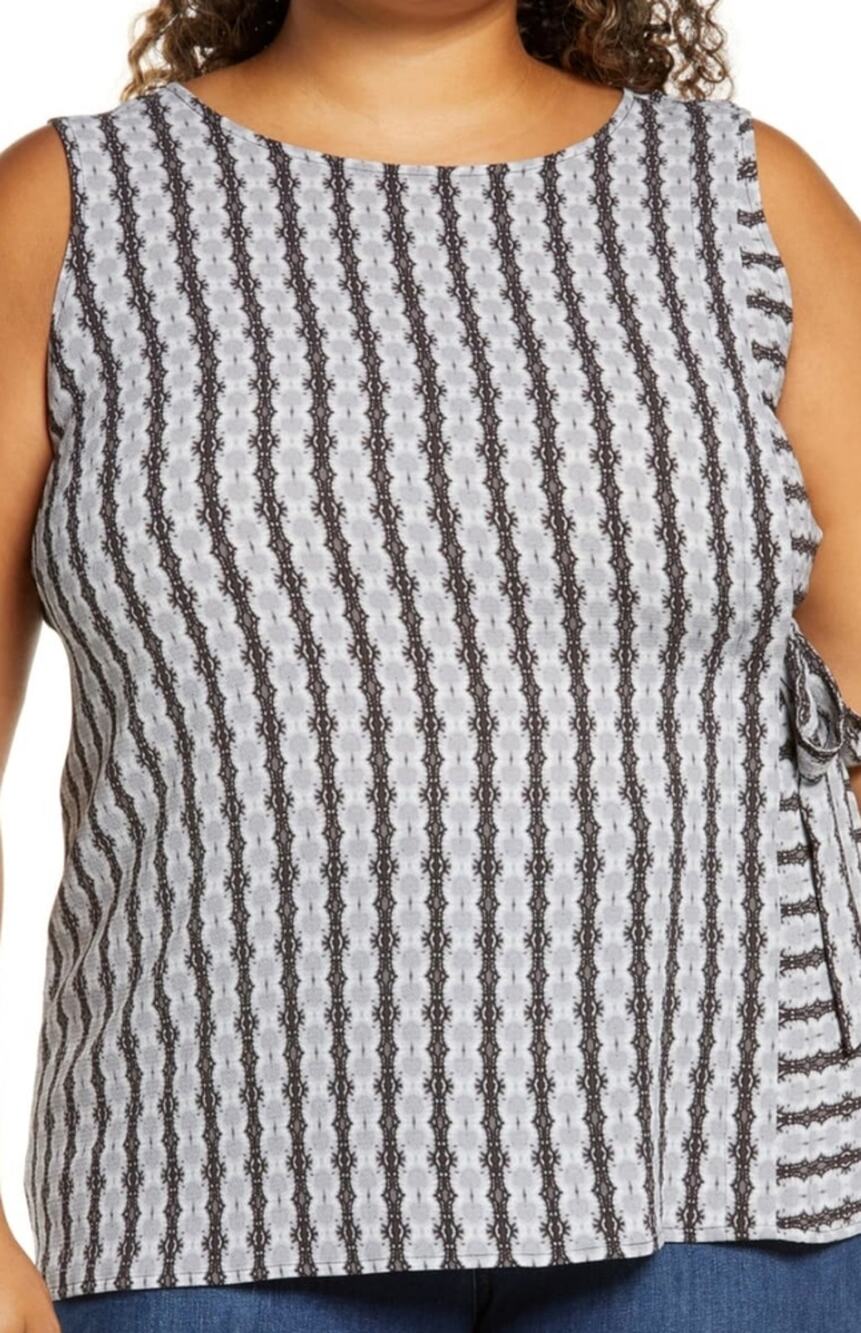 🥳🥳🥳Vince Camuto 3X Side Tie Sleeveless Blouse, NWT